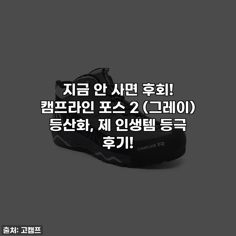 지금 안 사면 후회! 캠프라인 포스 2 (그레이) 등산화, 제 인생템 등극 후기!