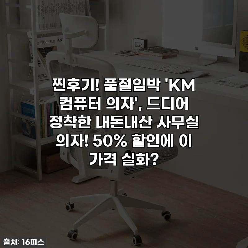 찐후기! 품절임박 'KM 컴퓨터 의자', 드디어 정착한 내돈내산 사무실 의자! 50% 할인에 이 가격 실화?