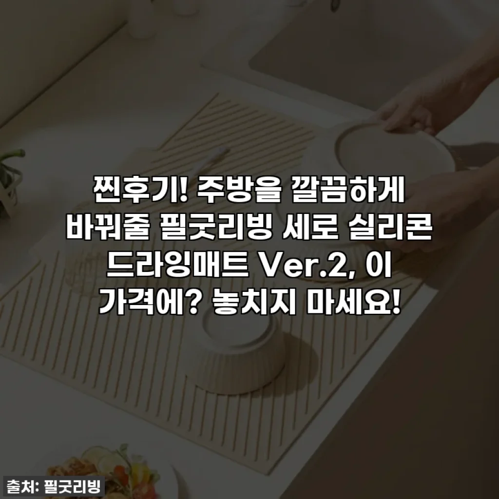 찐후기! 주방을 깔끔하게 바꿔줄 필굿리빙 세로 실리콘 드라잉매트 Ver.2, 이 가격에? 놓치지 마세요!