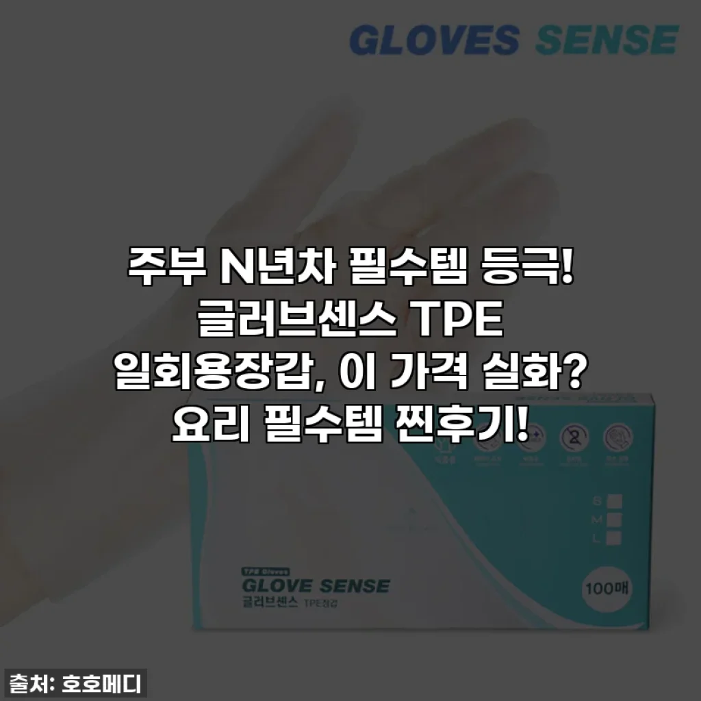 주부 N년차 필수템 등극! 글러브센스 TPE 일회용장갑, 이 가격 실화? 요리 필수템 찐후기!
