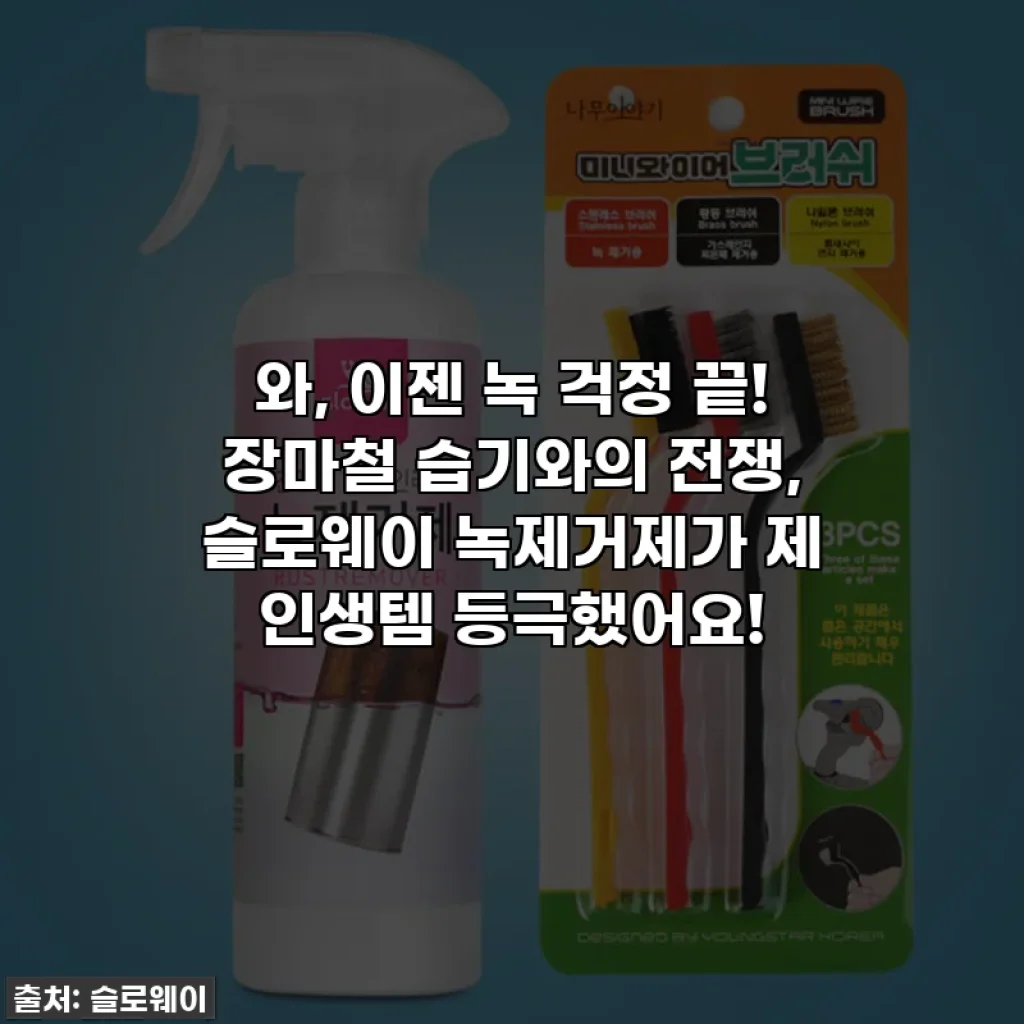 와, 이젠 녹 걱정 끝! 장마철 습기와의 전쟁, 슬로웨이 녹제거제가 제 인생템 등극했어요!