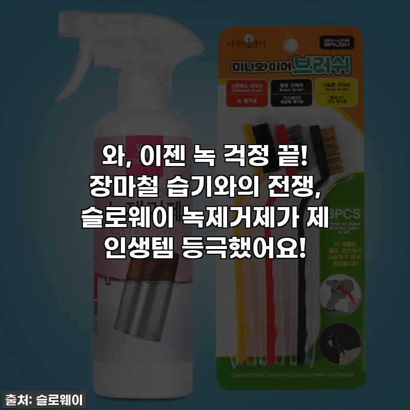 와, 이젠 녹 걱정 끝! 장마철 습기와의 전쟁, 슬로웨이 녹제거제가 제 인생템 등극했어요!