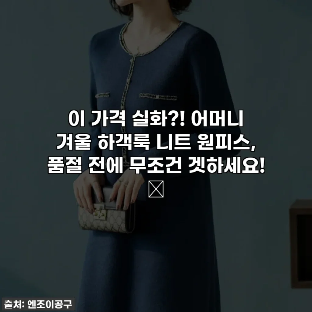 이 가격 실화?! 어머니 겨울 하객룩 니트 원피스, 품절 전에 무조건 겟하세요! 🎁