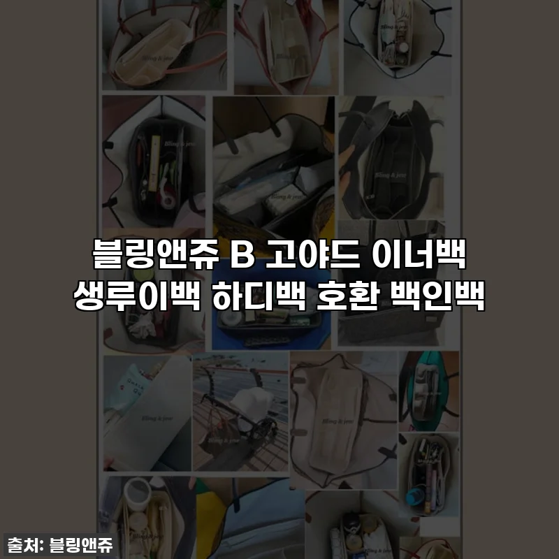 블링앤쥬 B 고야드 이너백 생루이백 하디백 호환 백인백
