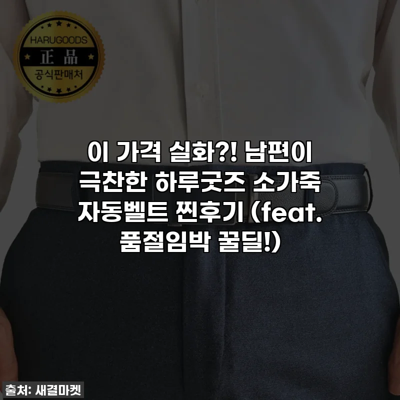 이 가격 실화?! 남편이 극찬한 하루굿즈 소가죽 자동벨트 찐후기 (feat. 품절임박 꿀딜!)