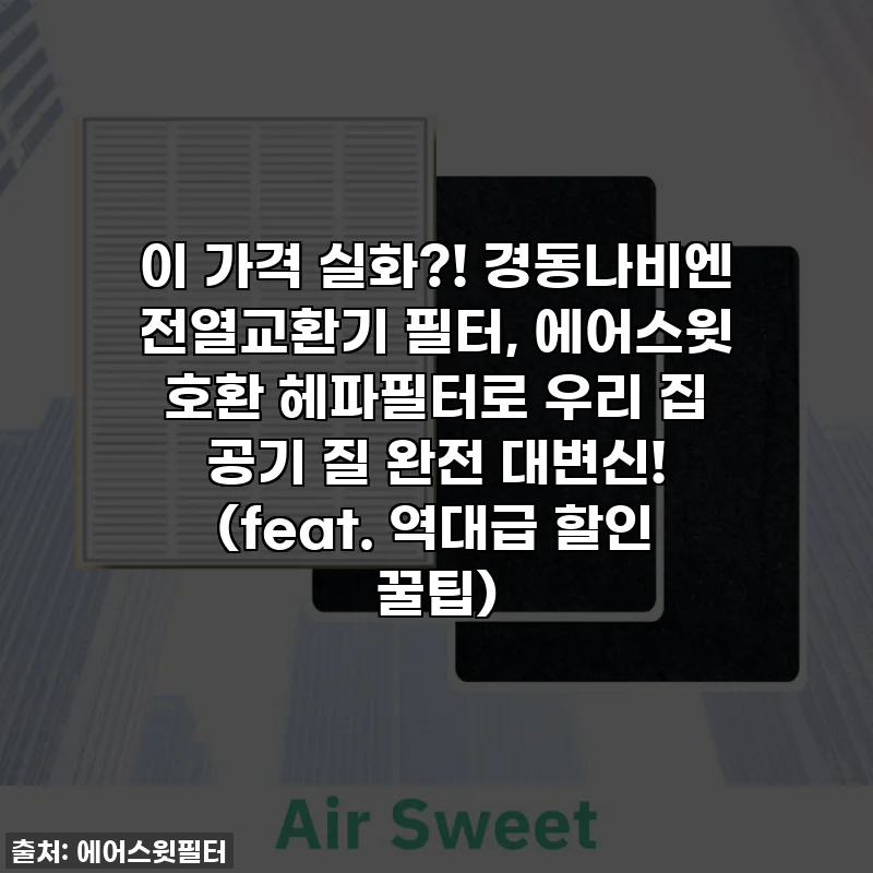이 가격 실화?! 경동나비엔 전열교환기 필터, 에어스윗 호환 헤파필터로 우리 집 공기 질 완전 대변신! (feat. 역대급 할인 꿀팁)