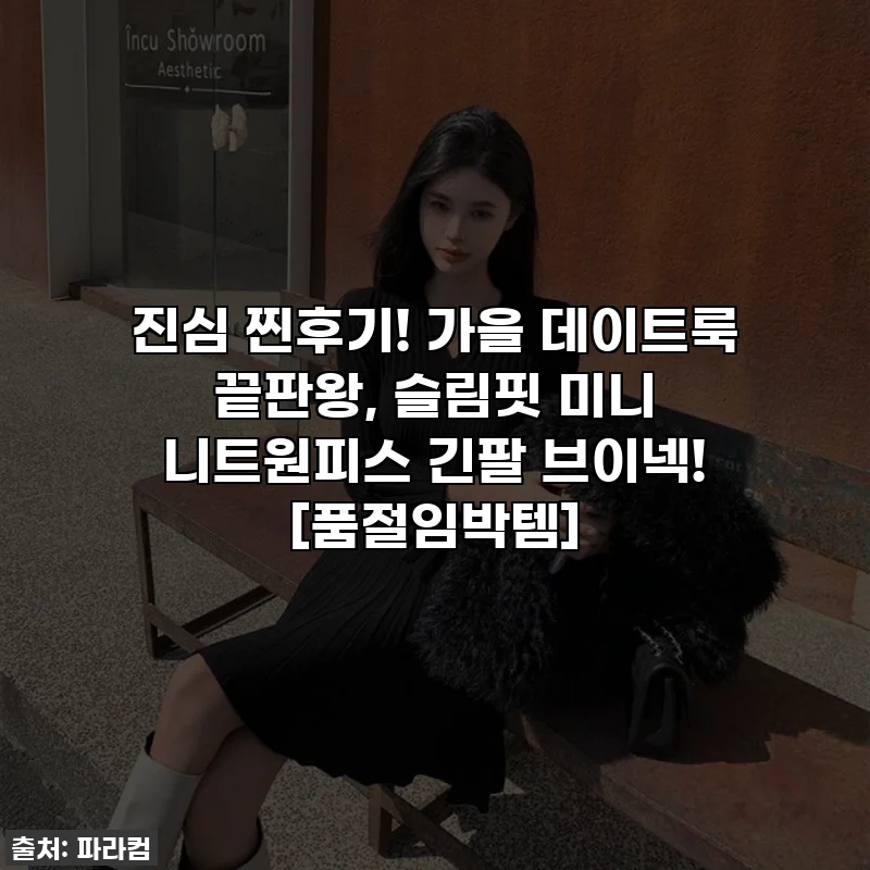 진심 찐후기! 가을 데이트룩 끝판왕, 슬림핏 미니 니트원피스 긴팔 브이넥! [품절임박템]