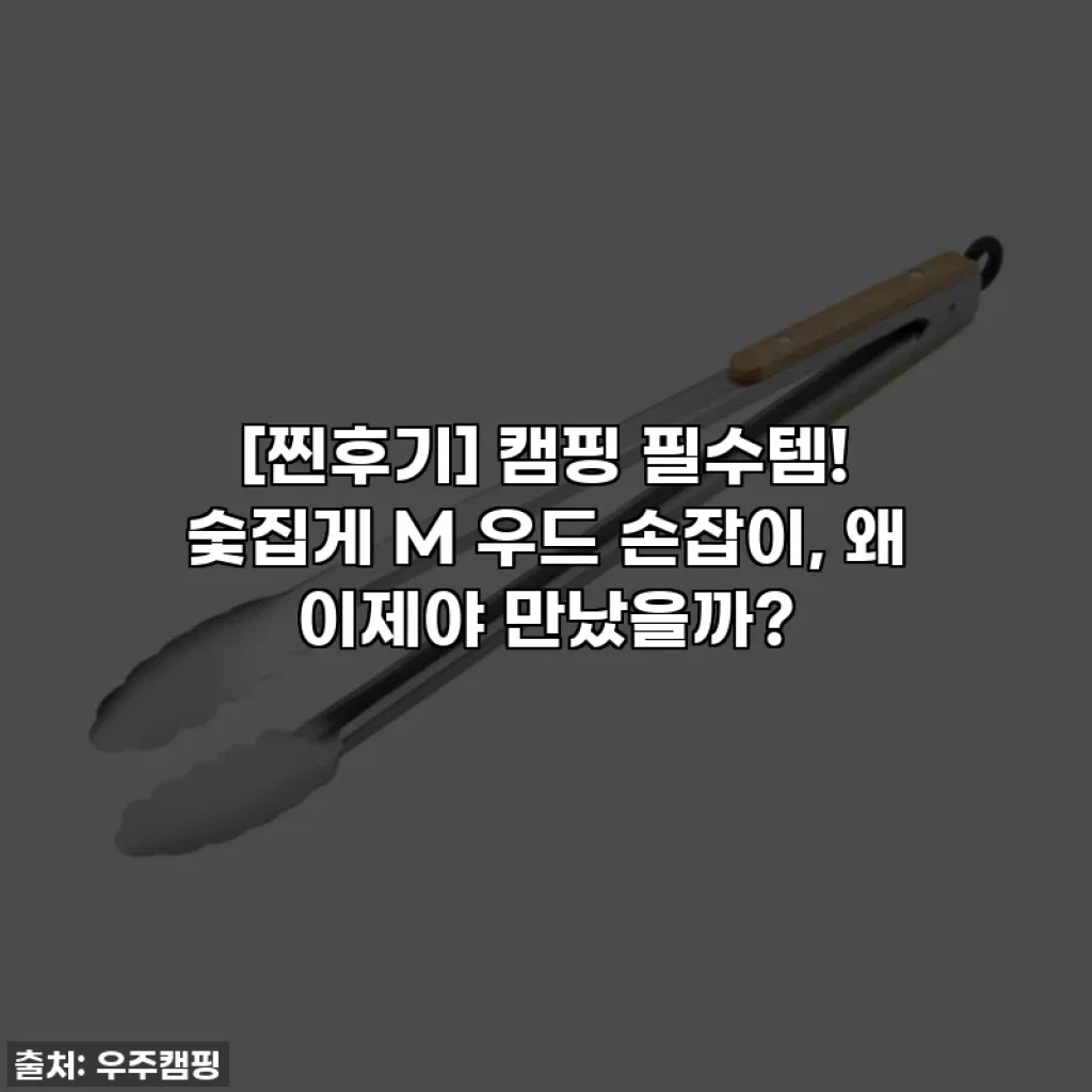 [찐후기] 캠핑 필수템! 숯집게 M 우드 손잡이, 왜 이제야 만났을까?