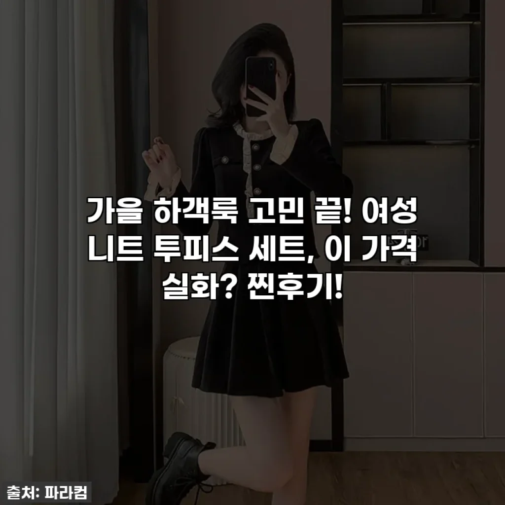 가을 하객룩 고민 끝! 여성 니트 투피스 세트, 이 가격 실화? 찐후기!