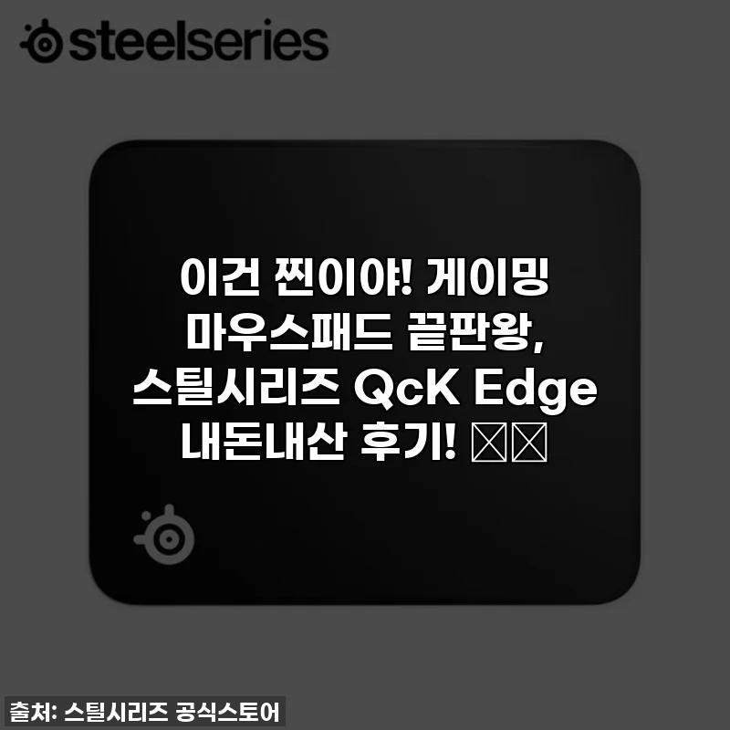 이건 찐이야! 게이밍 마우스패드 끝판왕, 스틸시리즈 QcK Edge 내돈내산 후기! 🎮✨