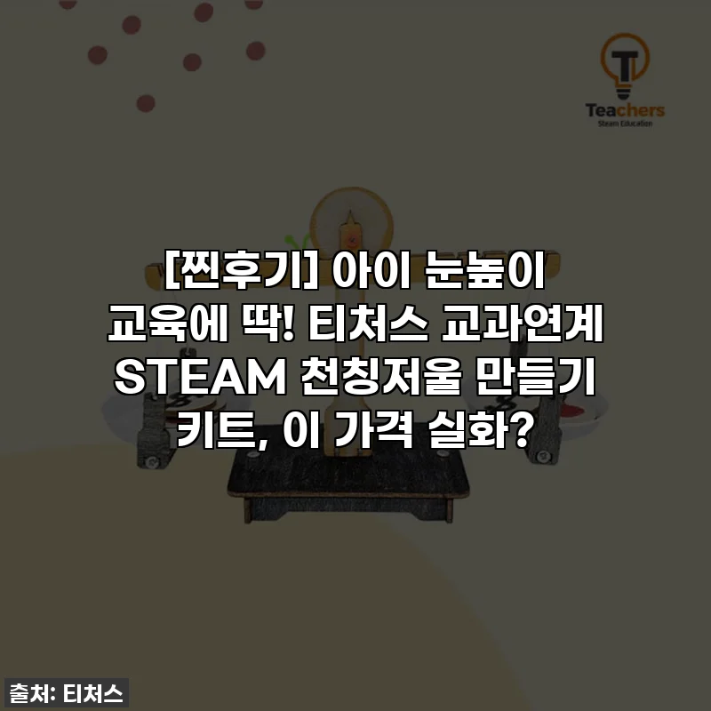 [찐후기] 아이 눈높이 교육에 딱! 티처스 교과연계 STEAM 천칭저울 만들기 키트, 이 가격 실화?
