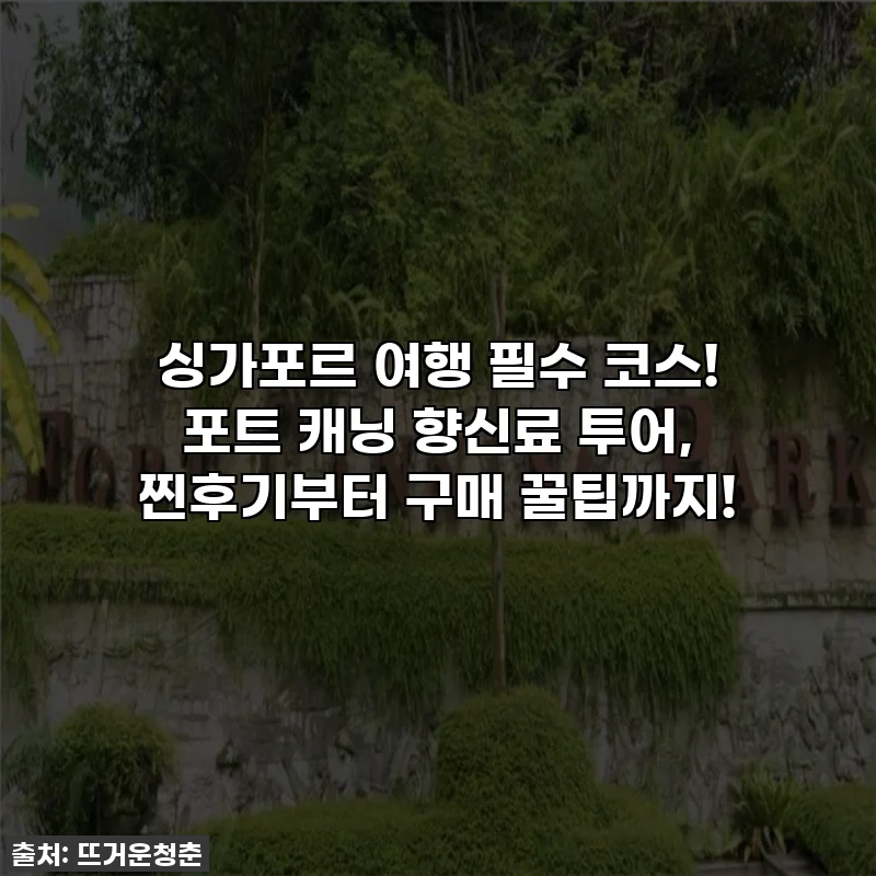 싱가포르 여행 필수 코스! 포트 캐닝 향신료 투어, 찐후기부터 구매 꿀팁까지!
