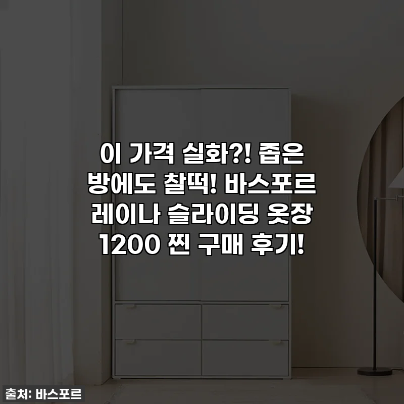 이 가격 실화?! 좁은 방에도 찰떡! 바스포르 레이나 슬라이딩 옷장 1200 찐 구매 후기!