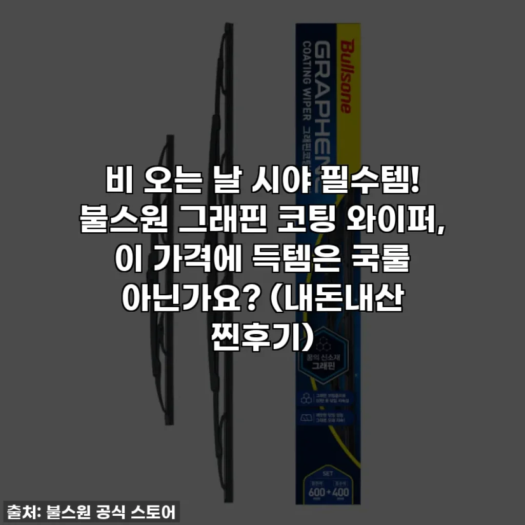 비 오는 날 시야 필수템! 불스원 그래핀 코팅 와이퍼, 이 가격에 득템은 국룰 아닌가요? (내돈내산 찐후기)