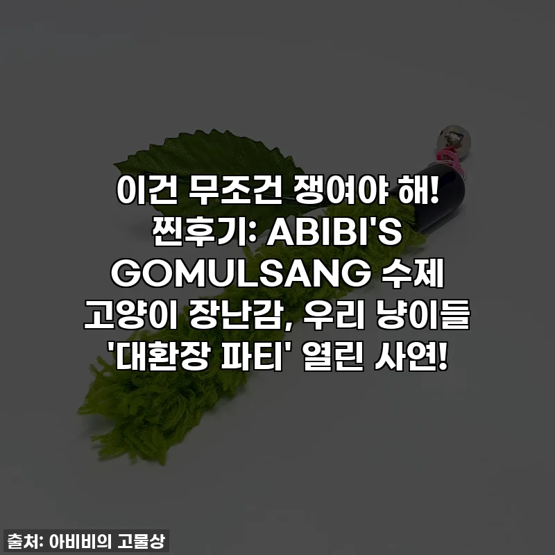 이건 무조건 쟁여야 해! 찐후기: ABIBI'S GOMULSANG 수제 고양이 장난감, 우리 냥이들 '대환장 파티' 열린 사연!