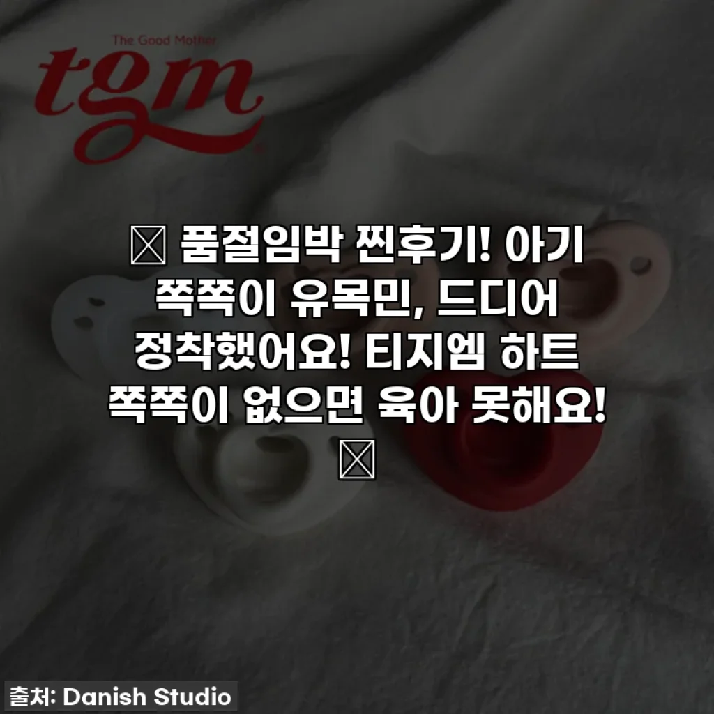🚨 품절임박 찐후기! 아기 쪽쪽이 유목민, 드디어 정착했어요! 티지엠 하트 쪽쪽이 없으면 육아 못해요! 🚨