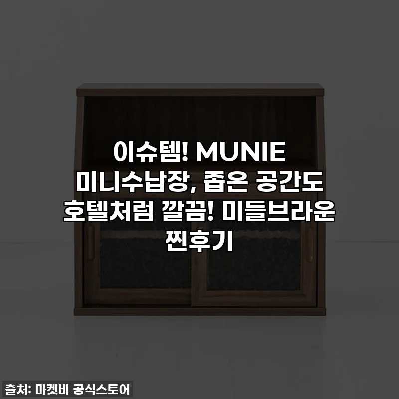 이슈템! MUNIE 미니수납장, 좁은 공간도 호텔처럼 깔끔! 미들브라운 찐후기