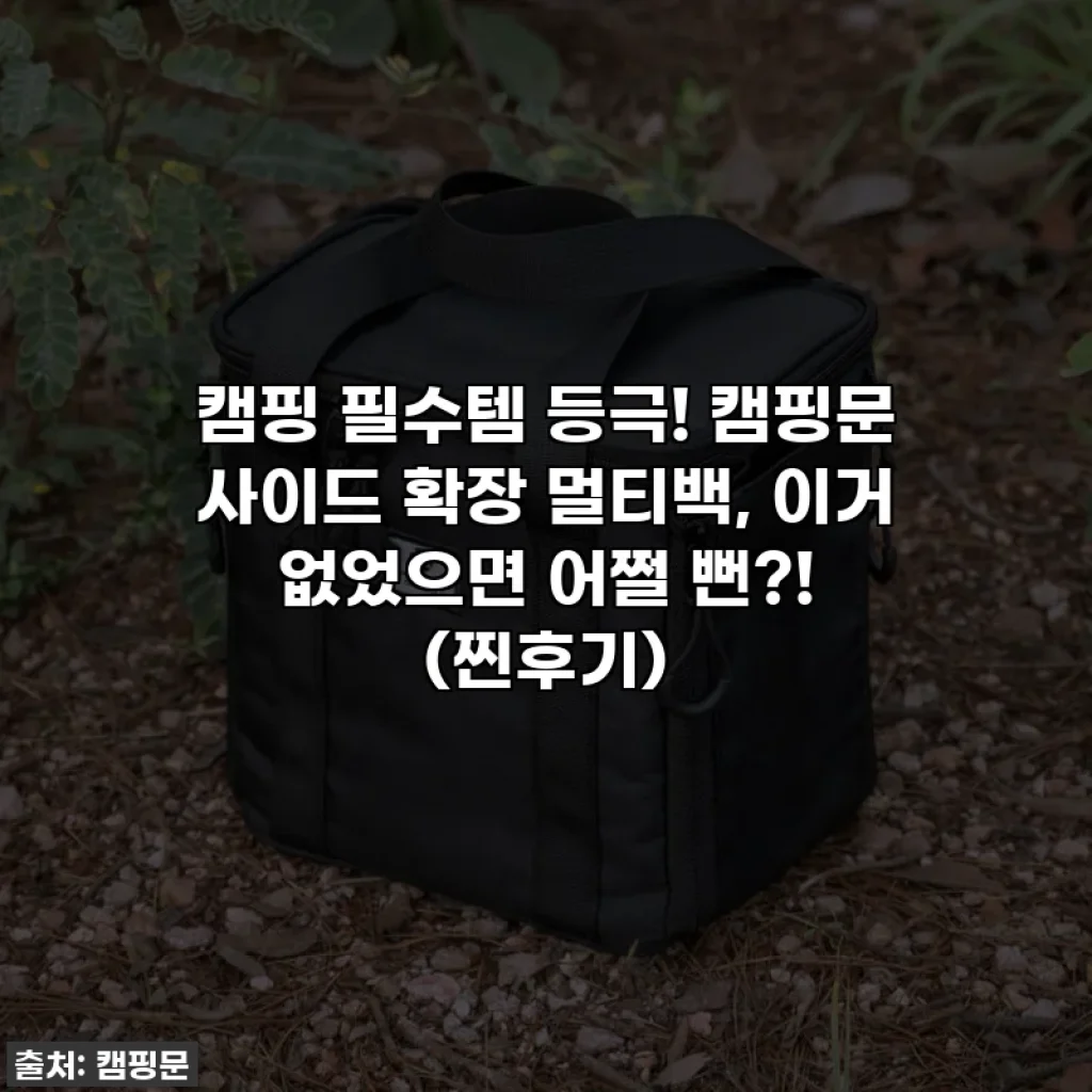캠핑 필수템 등극! 캠핑문 사이드 확장 멀티백, 이거 없었으면 어쩔 뻔?! (찐후기)