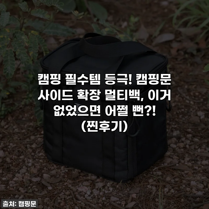 캠핑 필수템 등극! 캠핑문 사이드 확장 멀티백, 이거 없었으면 어쩔 뻔?! (찐후기)