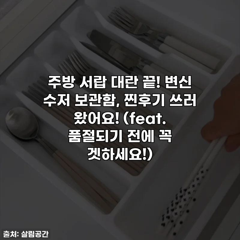 주방 서랍 대란 끝! 변신 수저 보관함, 찐후기 쓰러 왔어요! (feat. 품절되기 전에 꼭 겟하세요!)