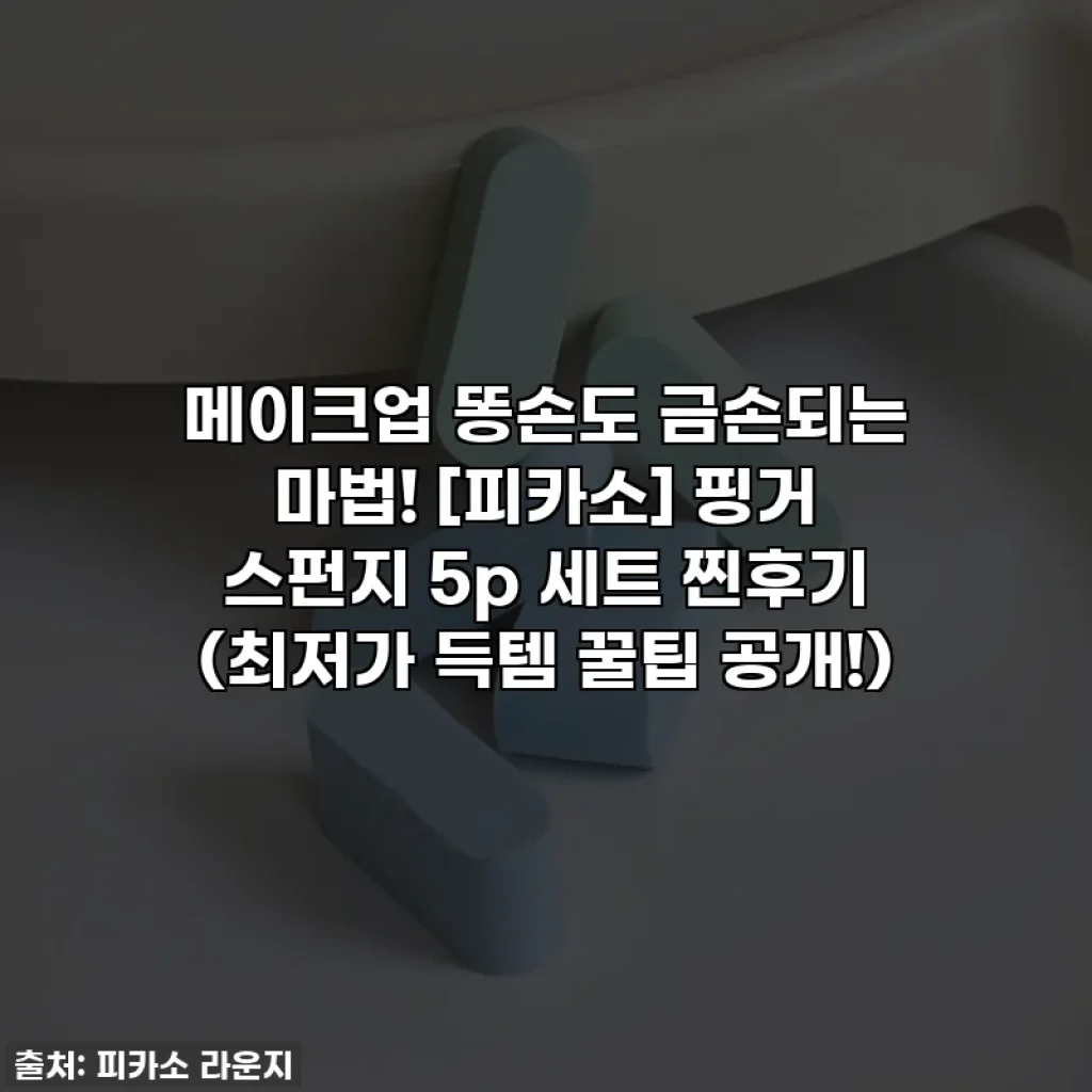 메이크업 똥손도 금손되는 마법! [피카소] 핑거 스펀지 5p 세트 찐후기 (최저가 득템 꿀팁 공개!)