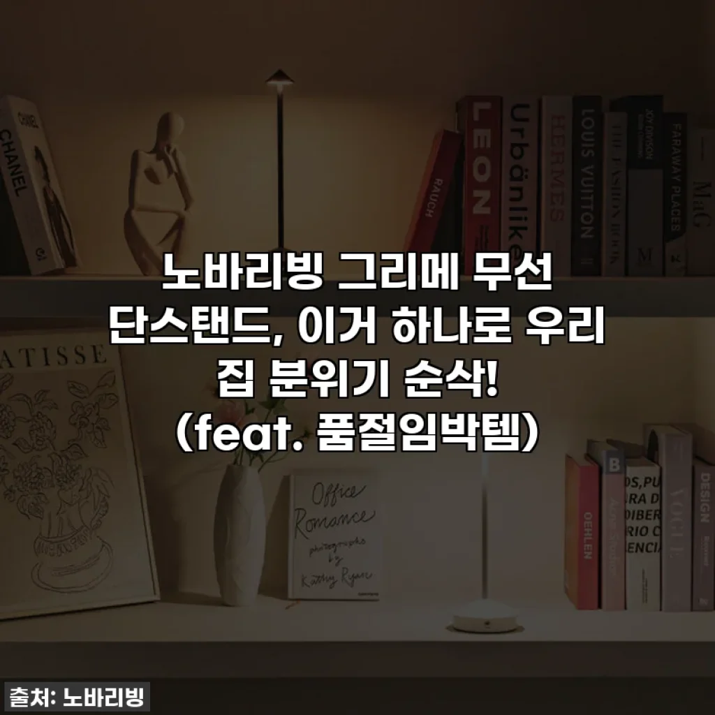 노바리빙 그리메 무선 단스탠드, 이거 하나로 우리 집 분위기 순삭! (feat. 품절임박템)