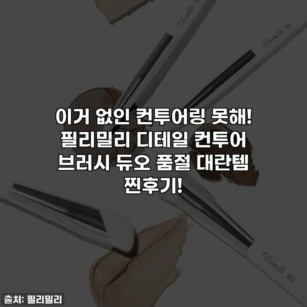 이거 없인 컨투어링 못해! 필리밀리 디테일 컨투어 브러시 듀오 품절 대란템 찐후기!