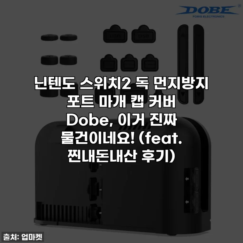 닌텐도 스위치2 독 먼지방지 포트 마개 캡 커버 Dobe, 이거 진짜 물건이네요! (feat. 찐내돈내산 후기)