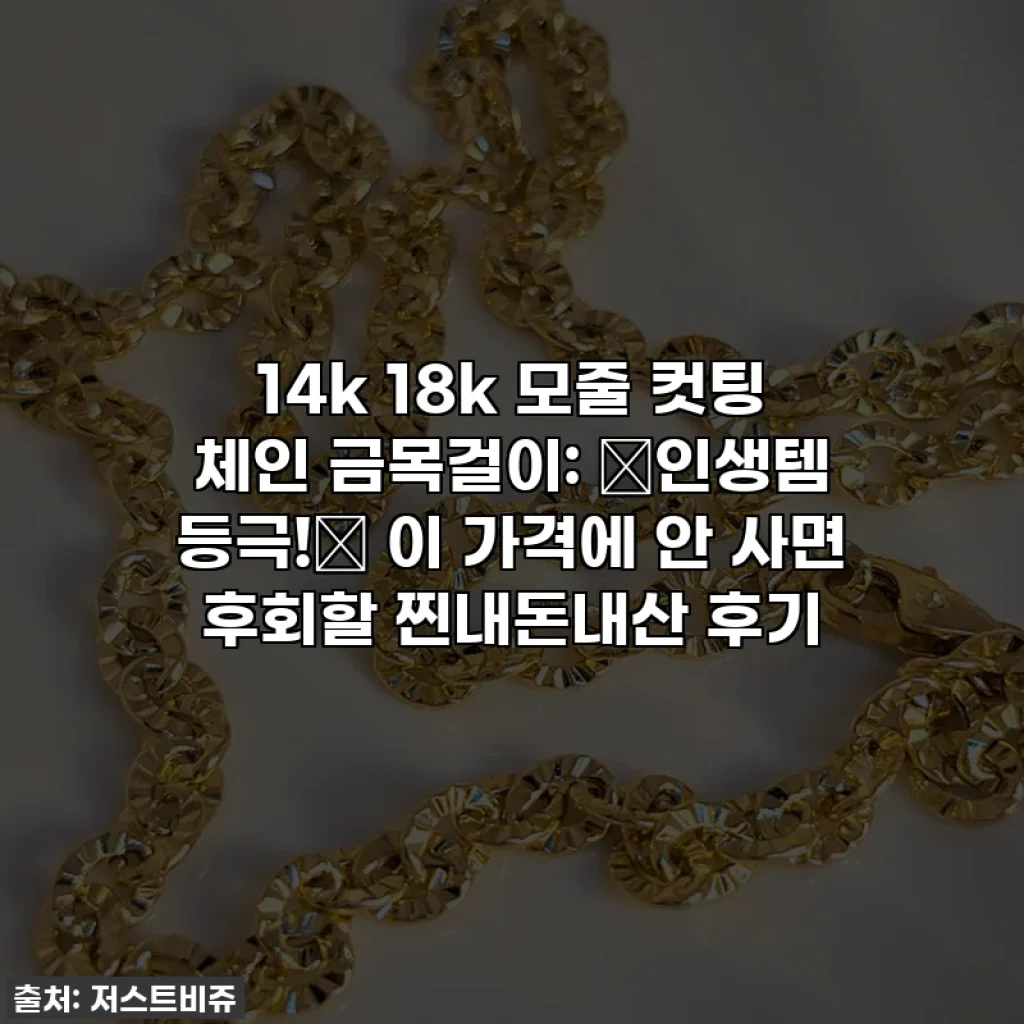 14k 18k 모줄 컷팅 체인 금목걸이: ✨인생템 등극!✨ 이 가격에 안 사면 후회할 찐내돈내산 후기