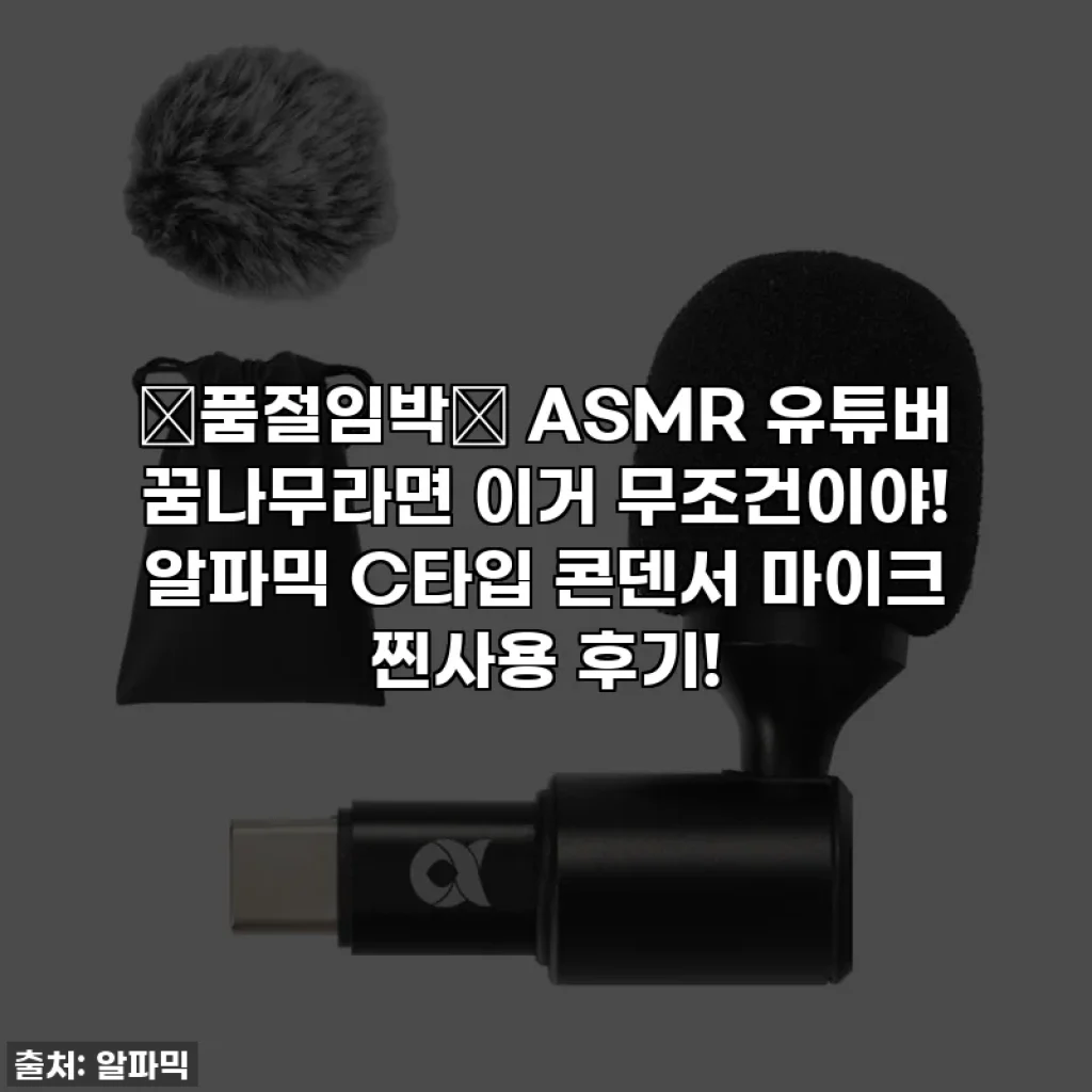 🚨품절임박🚨 ASMR 유튜버 꿈나무라면 이거 무조건이야! 알파믹 C타입 콘덴서 마이크 찐사용 후기!