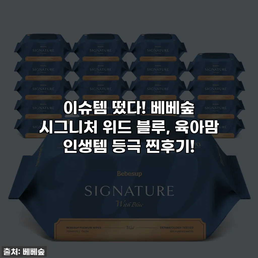 이슈템 떴다! 베베숲 시그니처 위드 블루, 육아맘 인생템 등극 찐후기!