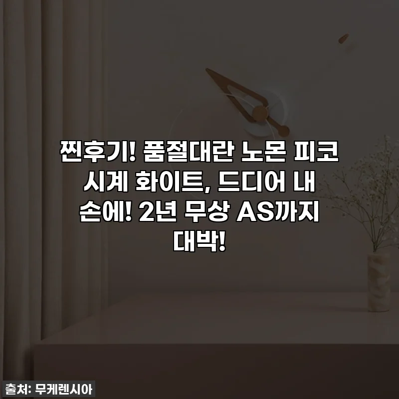 찐후기! 품절대란 노몬 피코 시계 화이트, 드디어 내 손에! 2년 무상 AS까지 대박!