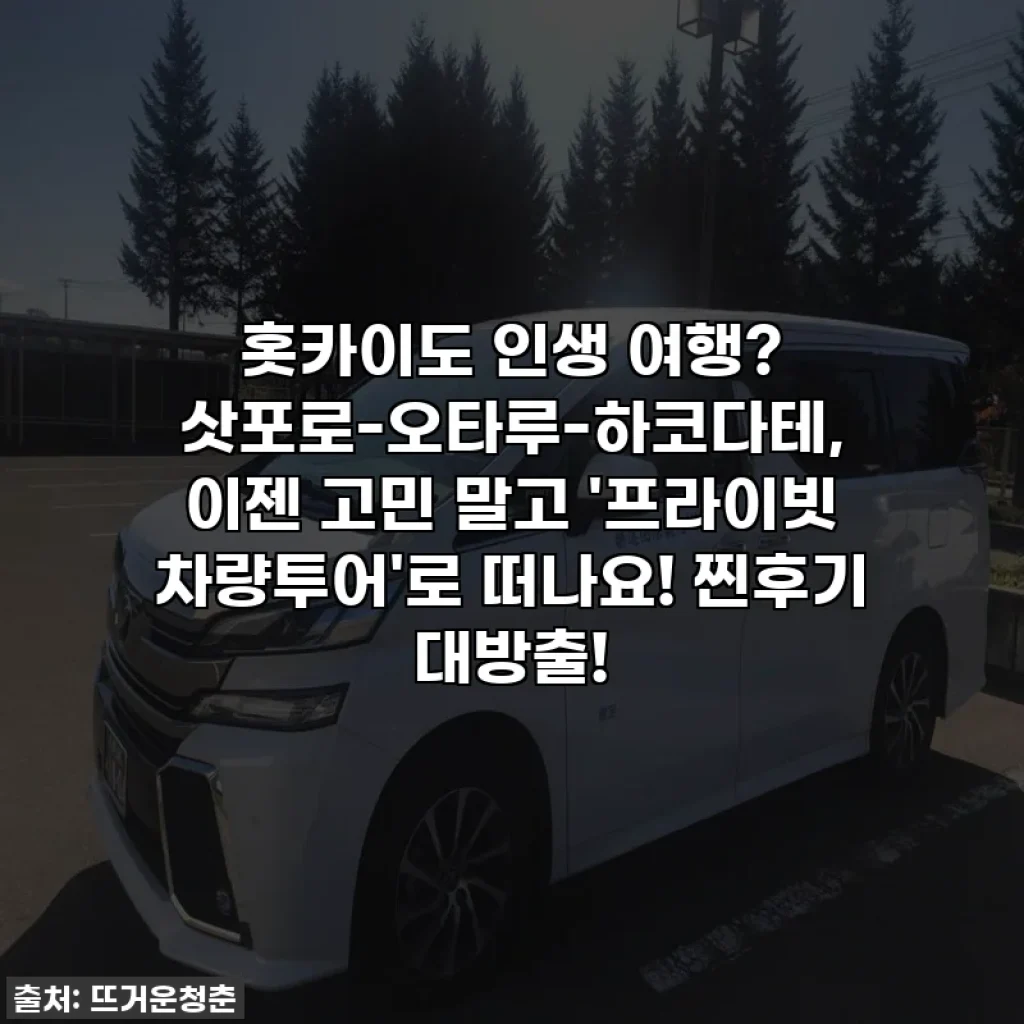 홋카이도 인생 여행? 삿포로-오타루-하코다테, 이젠 고민 말고 '프라이빗 차량투어'로 떠나요! 찐후기 대방출!