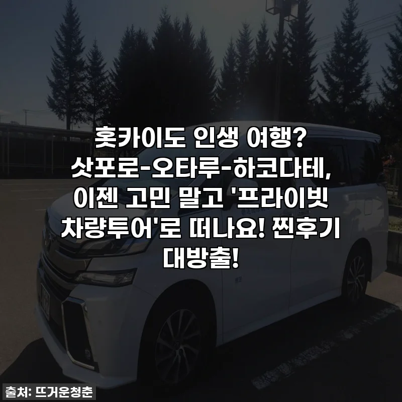 홋카이도 인생 여행? 삿포로-오타루-하코다테, 이젠 고민 말고 '프라이빗 차량투어'로 떠나요! 찐후기 대방출!