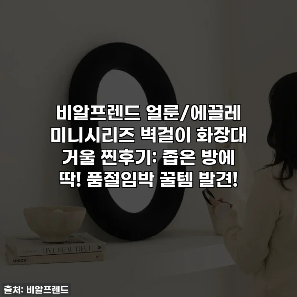비알프렌드 얼룬/에끌레 미니시리즈 벽걸이 화장대 거울 찐후기: 좁은 방에 딱! 품절임박 꿀템 발견!