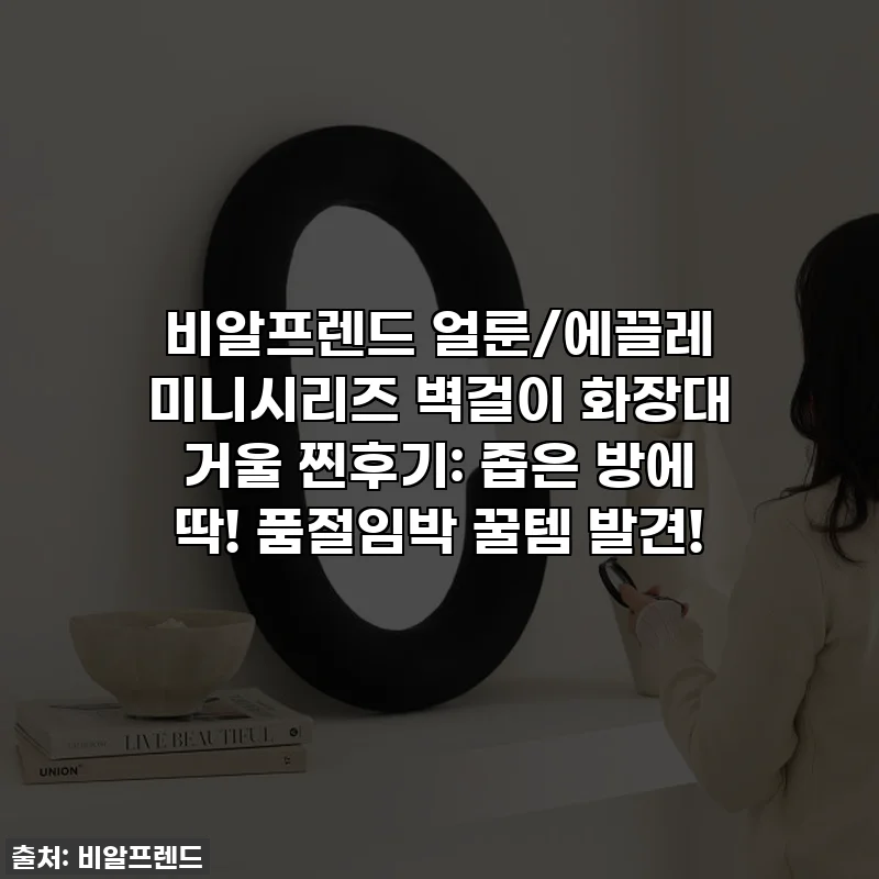 비알프렌드 얼룬/에끌레 미니시리즈 벽걸이 화장대 거울 찐후기: 좁은 방에 딱! 품절임박 꿀템 발견!