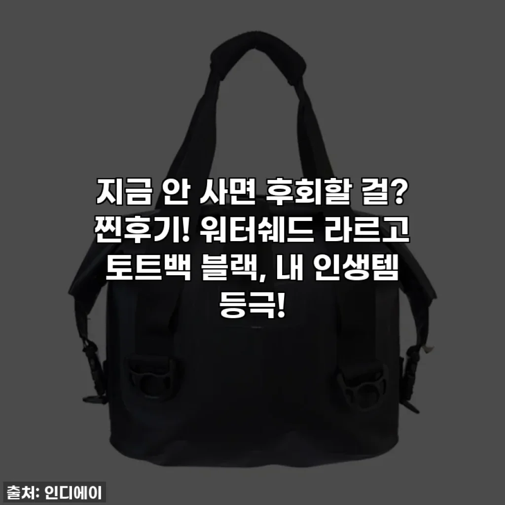 지금 안 사면 후회할 걸? 찐후기! 워터쉐드 라르고 토트백 블랙, 내 인생템 등극!