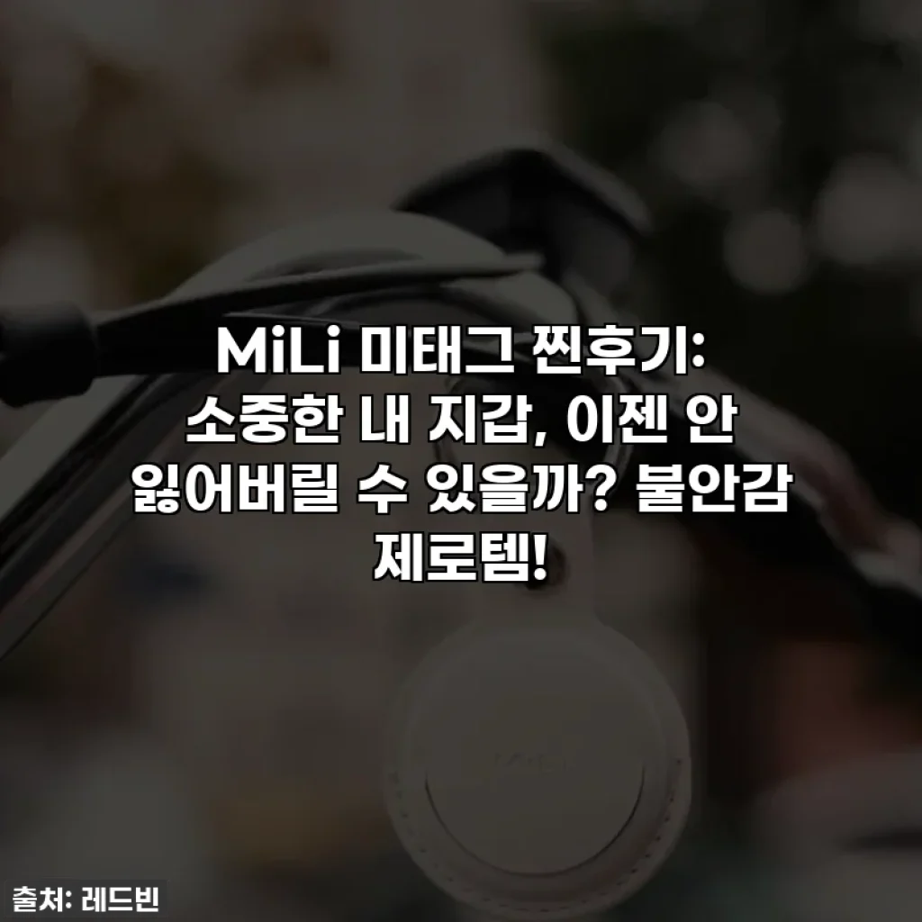 MiLi 미태그 찐후기: 소중한 내 지갑, 이젠 안 잃어버릴 수 있을까? 불안감 제로템!