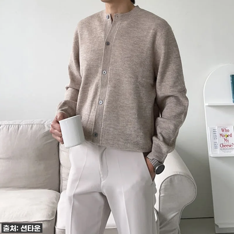 남자가디건 캐시미어 하찌 라운드 가디 관련 이미지 1