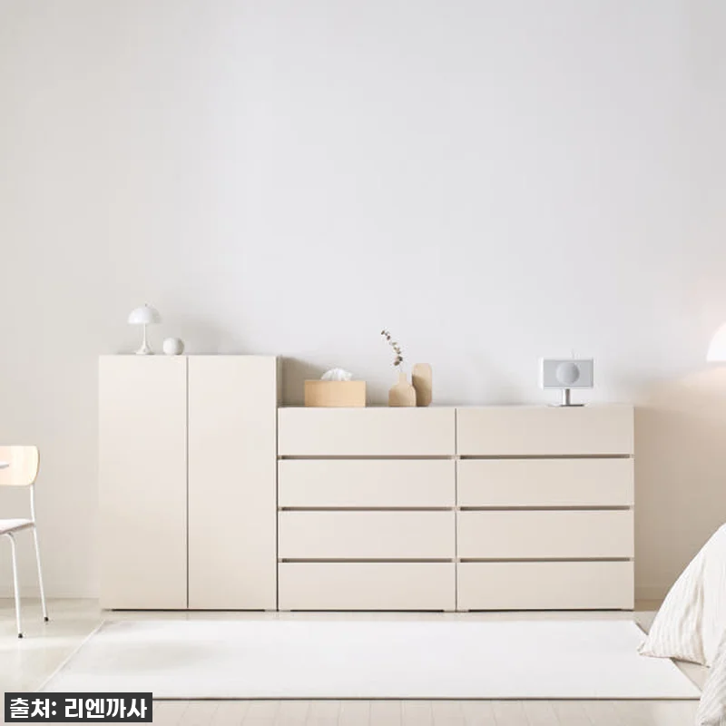 조아 4단 서랍장 800 크림화이트: 관련 이미지 2