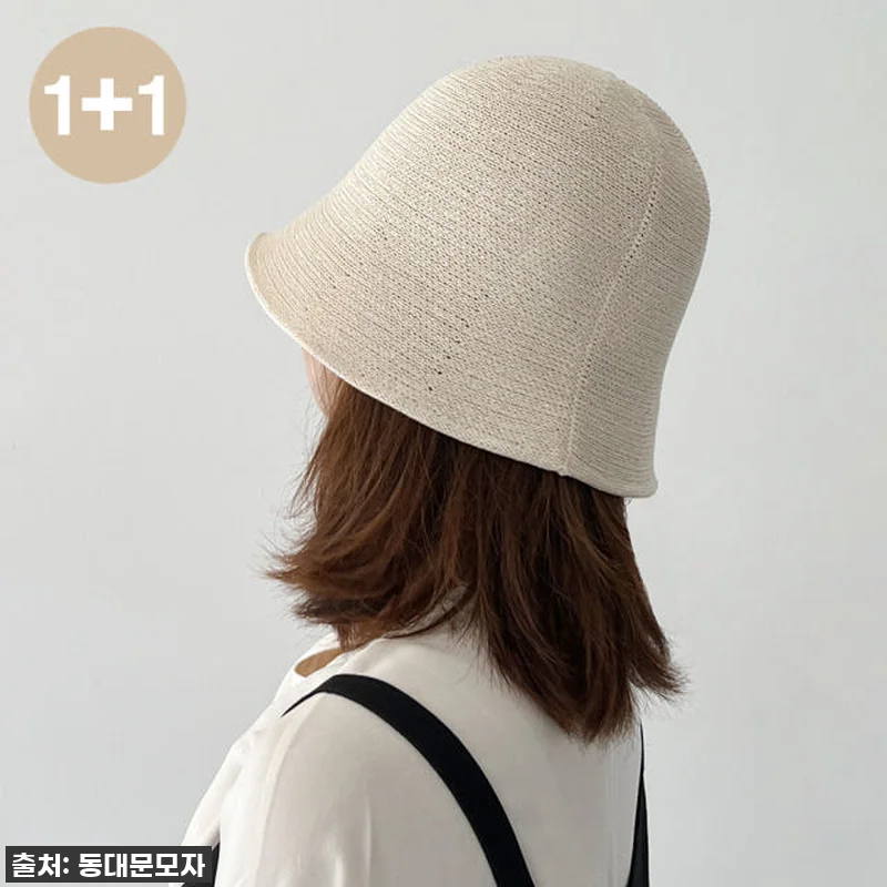 [1+1] 여름모자 여성모자 니트벙거 관련 이미지 3
