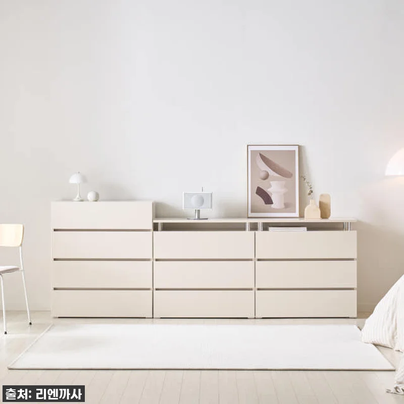 조아 4단 서랍장 800 크림화이트: 관련 이미지 3