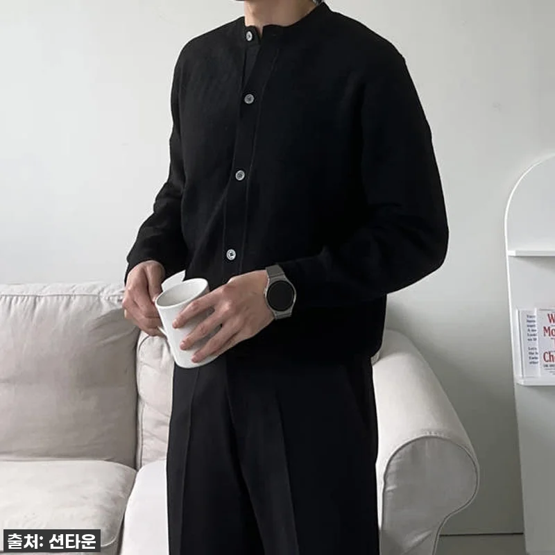 남자가디건 캐시미어 하찌 라운드 가디 관련 이미지 3