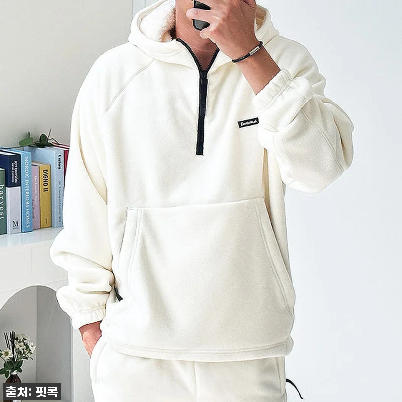 남자 양털아노락 후리스 반집업 겨울 관련 이미지 4