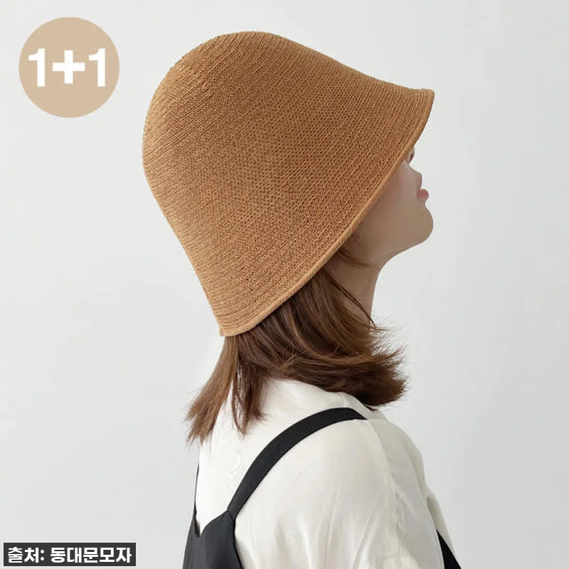 [1+1] 여름모자 여성모자 니트벙거 관련 이미지 4