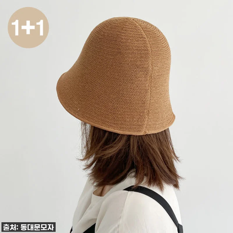 [1+1] 여름모자 여성모자 니트벙거 관련 이미지 5