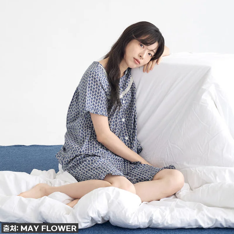 엔틱블루 여름 순면 반팔 잠옷, 20 관련 이미지 5