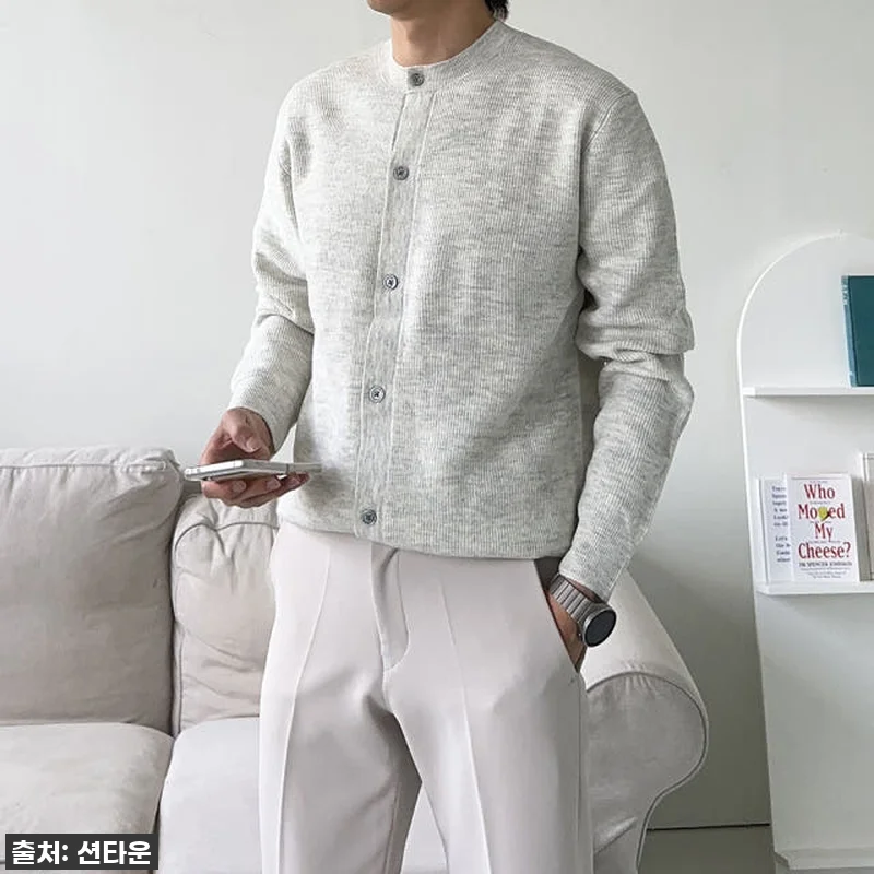 남자가디건 캐시미어 하찌 라운드 가디 관련 이미지 5