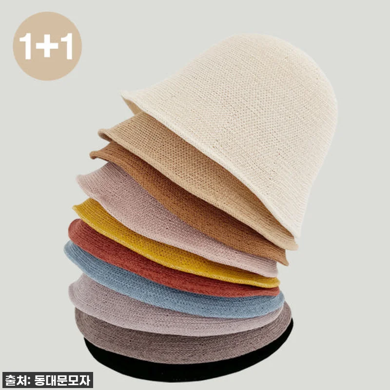 [1+1] 여름모자 여성모자 니트벙거 관련 이미지 9