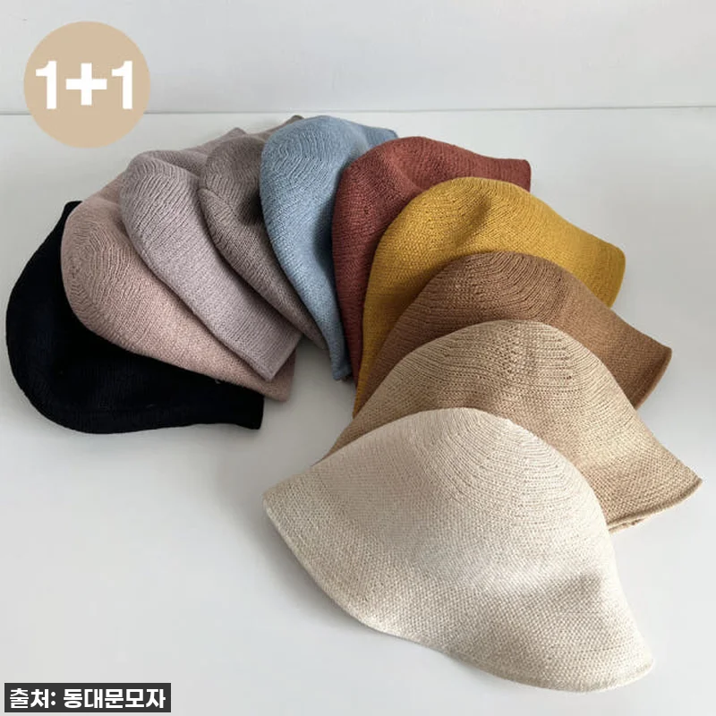 [1+1] 여름모자 여성모자 니트벙거 관련 이미지 10